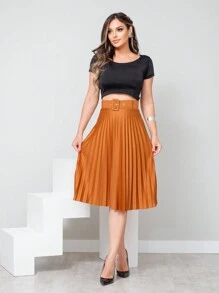 Women Skirts - 駝色 - 查看 1