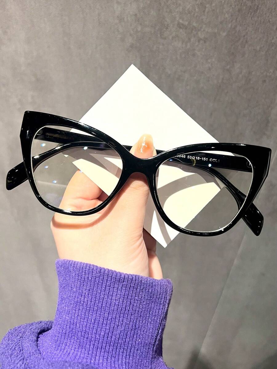 1pc/2pcs Women Large Frame Cat Eye Lightweight Blue Light Blocking Anti