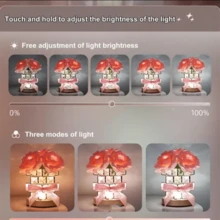 1個粉/藍色玫瑰豪華水晶冰塊造型led燈,附usb電纜,可調3色,適用於情人節禮物、臥室、客廳、書房和裝飾,浪漫燈光氛圍燈 - 粉紅玫瑰 - 查看 6