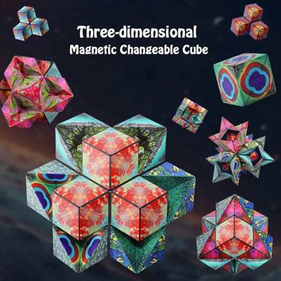 Three-Dimensional Variety Magic Cube Anti Stress Toy Geometry Infinite Magnetic Changeable Cube Reliever Fidget Toys ,Magnetic Blocks ,Magnetic Toys ,Magnetic Cubes,Magnetic Blocks,Magnetic Toys,Magnetic Cubes,Magnetic Blocks,Magnetic Toys,Magnetic Cubes