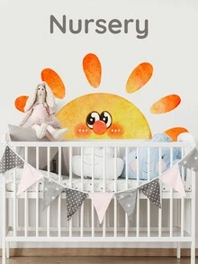 2入組太陽貼紙,適用於兒童房、臥室、幼兒園、客廳 - 半可愛的太陽 - 查看 4