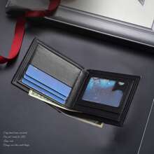 1 szt. męski krótki portfel o dużej pojemności i wielu przegródkach na karty Duża pojemność, wiele przegródek na karty, styl biznesowy casual, prezent urodzinowy, prezent na ukończenie szkoły, prezent na dzień ojca