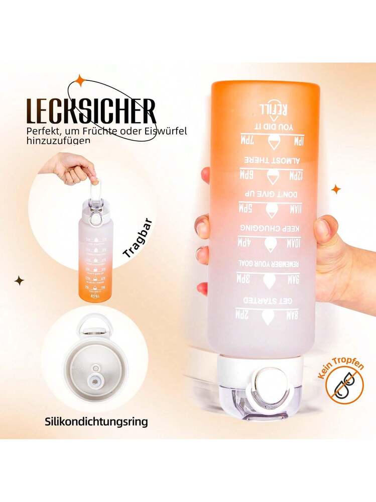 WENLI 2L Gourde Sport avec Paille et arqueur de Teps, 2 Litres