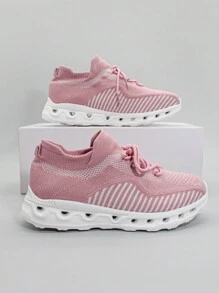 2023新款時尚女式粉紅襪鞋,適合休閒、戶外、旅行等 - 粉色 - 查看 4