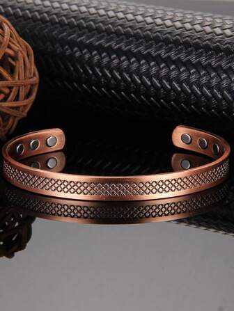 Copper Bracelet For Men Women, Magnetic Bracelets For Men With 3500 Gauss Magnets, Copper Jewelry Adjustable Cuff Bangle For Christmas Gift