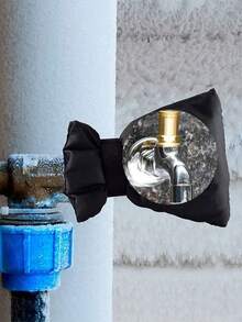 1pc 戶外冬季防水牛津布水龍頭防凍保護套 - 黑色 - 查看 2