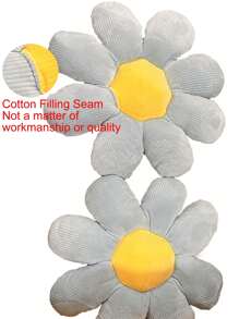 WHICHLIFE 1 件裝綠色向日葵形狀沙發枕墊