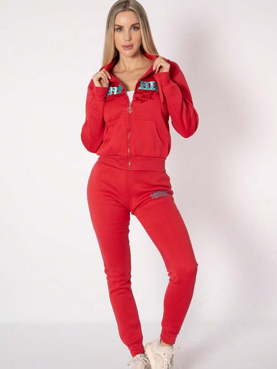 Conjunto Pants Deportivo Para Dama - Rojo - Ver 1