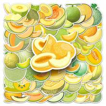 51入組哈密瓜圖案卡通動漫guka貼紙,適用於學生可愛時尚塗鴉防水貼紙,適用於筆記型電腦水瓶滑板車手機 - 黃色 - 查看 3