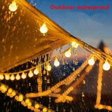 1 Pieza De 10/20/40/80 Led Luz De Hadas Con Luces De Bola En Cadena, Luces Operadas Por Batería Para Bodas Diy, Fiestas, Dormitorio, Patio, Navidad, Camping, Decoración De Puestos Y Arreglos De Cumpleaños, Carpas Y Guirnaldas De Luces, Batería No Incluida