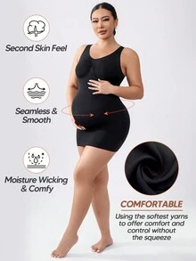 孕妇舒适哺乳吊带背心，柔软透气，无束缚上衣，专为母乳喂养设计。 - 黑色 - 查看 6