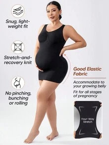 孕妇舒适哺乳吊带背心，柔软透气，无束缚上衣，专为母乳喂养设计。 - 黑色 - 查看 5