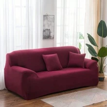 1入組沙發套,彈性時尚布料l型沙發套,沙發愛座套,椅套,1/2/3/4人座沙發綜合保護套,連1入組沙發墊套,適用於客廳、寵物、狗 - 酒紅色 - 查看 8