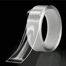 5m Double-Sided Strong Nano Tape For Firmly Attaching Household And Car Items, Frames, Carpets To Walls - Transparent White - View 1