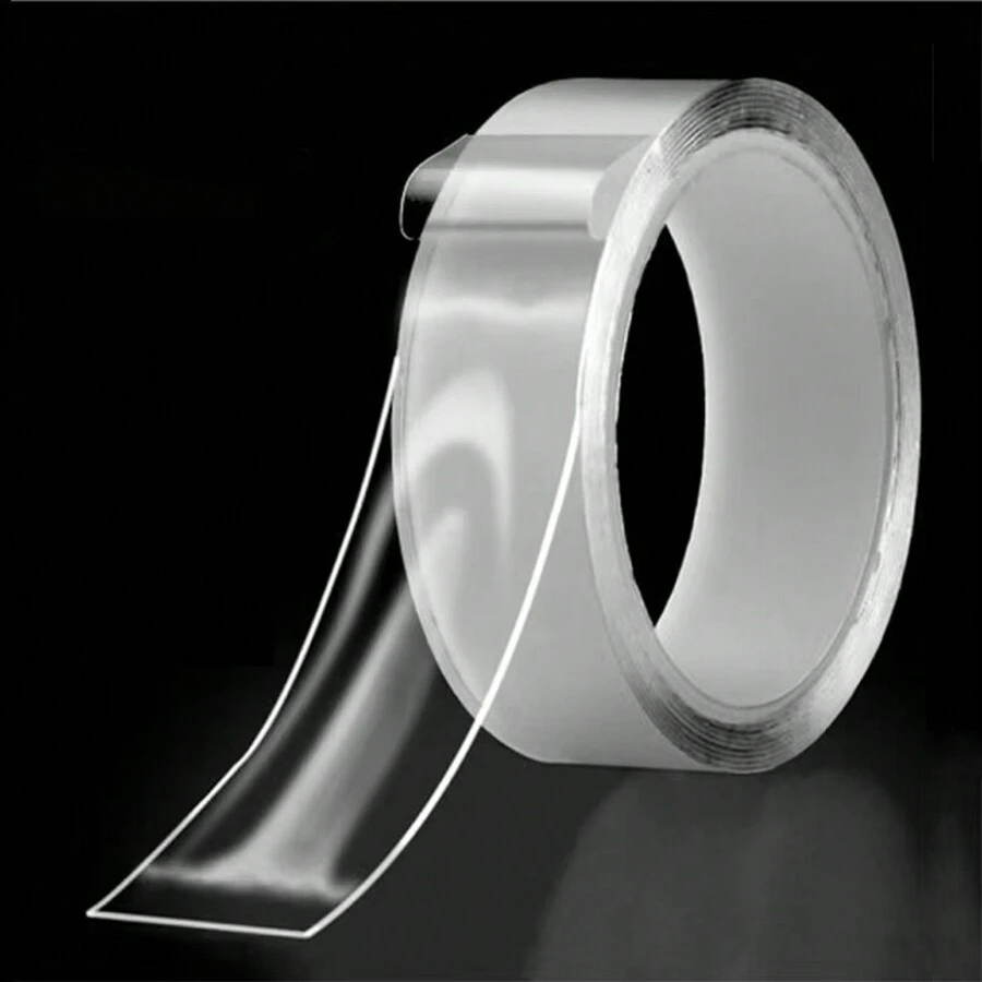 5m Double-Sided Strong Nano Tape For Firmly Attaching Household And Car Items, Frames, Carpets To Walls - Transparent White - View 1