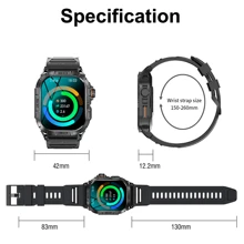 LinsonK 1入組帶橙色amoled螢幕的智慧男性手錶,100種運動模式,心率血氧監測,睡眠品質分析,ip68防水,適用於android和ios平台的健身追蹤器 - 橘色 - 查看 10