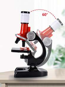 1 件款式和顏色隨機的高倍塑膠兒童顯微鏡套件,包括 2 個收集瓶、2 個玻璃載玻片、1 個鑷子、1 個標本盒、1 個玻璃標本,非常適合科學實驗設備和幼兒教育玩具 - 彩色 - 查看 7