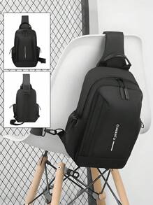 Mochila Pechera Premiun Impermeable Bolsa para Pecho Resistente Pechera Elegante - Negro - Ver 6