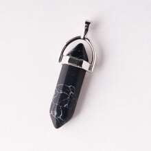 1 件天然石晶水晶項鍊 Pu 皮繩項鍊情侶禮物幸運石項鍊六角柱水晶吊墜項鍊男士女士直銷 - 天然石 - 查看 23