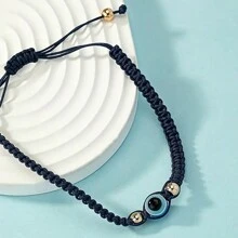 1pc Handmade Devil's Eye Bracelet, Fashion Accessory For Women, Men, Couples, And Friends - One Size Fits All - View 3