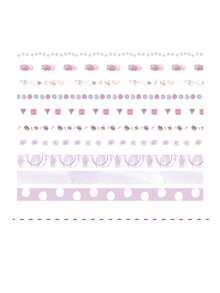 Finego Washi Tape Set 10 Rolls Thin 5mm Assorted Washi Tape Decorative Washi Masking Tape Multi-Purpose Craft Tape In Solid For Kids, DIY, Scrapbooking - Light Purple - View 1
