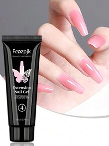 Poly Nail Gel,15ml亮粉紅色凝膠美甲延伸壓克力凝膠琉璃凝膠3d成形工具,時尚美甲設計長效且易於使用,適用於家用 Diy美甲用品 - 粉色 - 查看 1