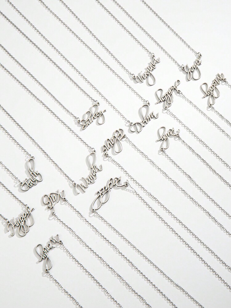 1 Pc Girl Name Nichelin Personalized Corporation Pendant Women's Gifts - Silver - View 1