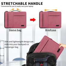 Laptop Sleeve Case 13-14 Inch 15-15.6 Inches Water Repellent Laptop Cover Shock Resistant Compatible With MacBook Air/Pro Notebook Protective Bag Light - Rose Red - View 4