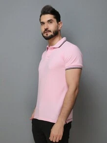 Men Polo Shirts - Pink - View 4