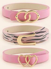 3入組兒童彩色複雜帶子 - 淺粉色 - 查看 1