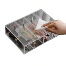 办公桌眼镜太阳镜抽屉隔断透明防尘罩化妆品太阳镜置物架情人节返校 - 無色 - 查看 7