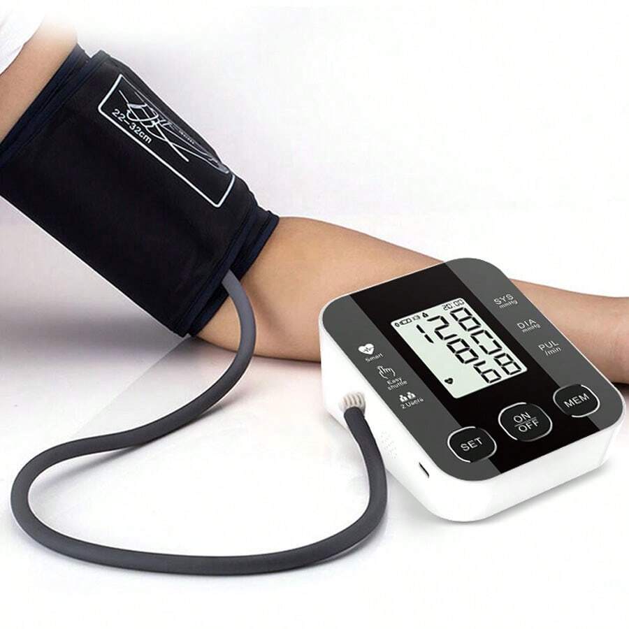 1pc Arm Blood Pressure Monitor With Data Cable, Household Automatic