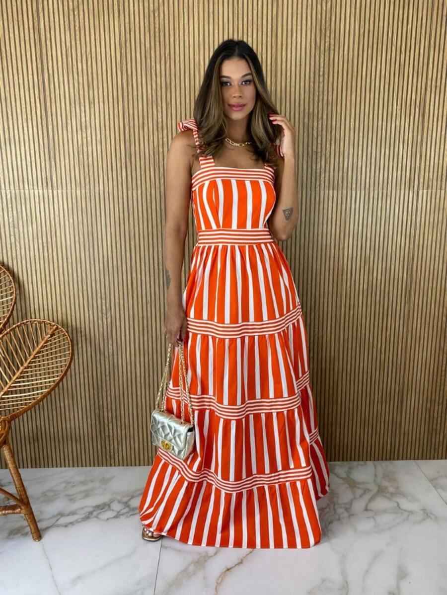 Women Dresses - Orange - View 1