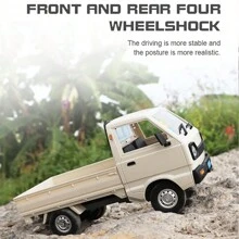 2.4g全比例漂移車rc專業遙控越野怪物卡車金屬賽車四輪驅動無刷高速車成人賽車比賽模擬柳州卡車模型 - 銀色 - 查看 5