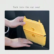 1pc Foldable Fruit Basket, Kitchen Storage Basket, Multi-Purpose Outdoor Portable Fruit Box, Car-Mounted Fruit Box - Red - View 7