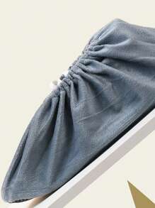 FaSoLa Non-Disposable Thickened Anti-Slip Wear-Resistant Velvet Fabric Shoe Cover, Washable, Reusable For Household Use - Grey - View 3