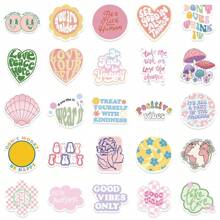 50 piezas de Pegatinas lindas en colores pastel, pegatinas preparatorias, pegatinas estéticas en colores pastel, pegatinas de dibujos animados, pegatinas de colores, pegatinas de vinilo resistentes al agua para botellas de agua, computadoras, portátiles, teléfonos, equipaje, cuadernos