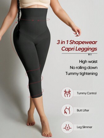 High Waist Comfortable Lifting Shaping Skinny Pants, Mid-Length 7/8 Leggings, Women Shapewear Pants