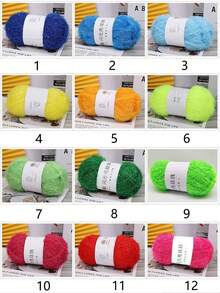 1卷橙色10000cm/3937in 洗碗布砂線玻璃纖維線,閃亮diy 玩偶&手提包夜光線/紫銅線,50g防黏燒烤平底鍋編織毛線球材料套裝 - 橘色 - 查看 6