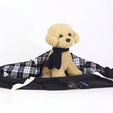 毛絨寵物背包,毛茸茸的寵物肩背包,毛茸茸的貓狗斜揹包,寵物外出肩背包,寵物用品...狗狗攜帶者斜揹包 - 黑色 - 查看 4