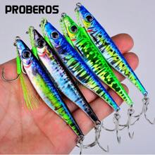 PRO BEROS Proberos 5 件套優質金屬鑄造魚餌,帶有 3d 眼睛 - 逼真的慢搖動作,非常適合深海釣魚 - 彩色 - 查看 2