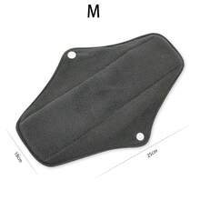 4 件裝竹炭布月經墊/可重複使用衛生/媽媽內褲襯墊常規流量隨機顏色 - 彩色 - 查看 8