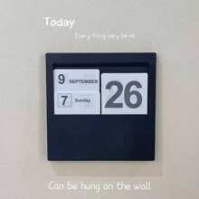 迷你德蘭士臺曆,創意滿分的diy組裝日曆架,潮流生日禮物,藝術攝影道具,辦公室裝飾 - 黑色 - 查看 3