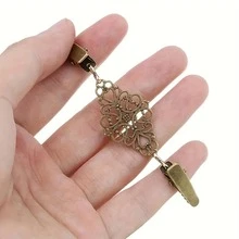 1個復古幾何空心形狀的胸針和衣物配件,適用於毛衣、圍巾和衣服 - 咖啡棕 - 查看 1