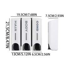 Double/Triple 350ml Soap Dispenser Wall-Mount Shower Bath Shampoo Dispenser Liquid Soap Container Bathroom Accessories - White - View 7