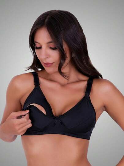 Sutiã Amamentação Liso Para Amamentar Pós Parto com Abertura