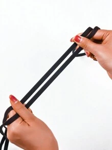 KooGiiHee 時尚彈性無須綁鞋帶扣鞋飾，適用於懶散人 - 黑色 - 查看 4