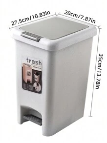 1 件 2.64 加侖（約 10 公升）灰色浴室垃圾桶,踩式垃圾桶,適合家庭和商業用途,有蓋,非常適合浴室、廚房、臥室、客廳、辦公室、洗衣房 - 灰色 - 查看 2