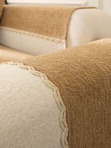 1個厚實的絨布萬用沙發墊,現代風格寵物防護,防滑沙發套適用於客廳l形組合和1/2/3/4座椅沙發(分開售賣) - 駝色 - 查看 7