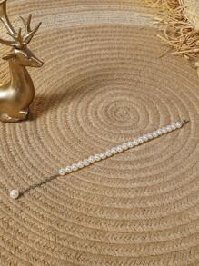 Pearl Chain Buckle Strap, Applicable For Women's Shoes, Sandals, Clothes, Bags, And Accessories